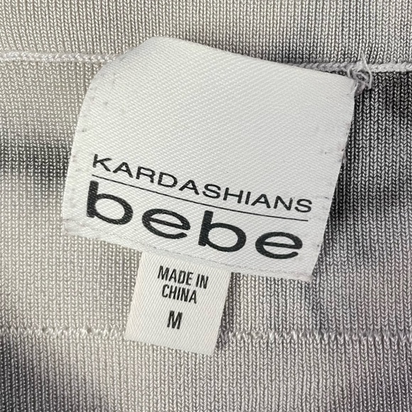 Bebe x Kardashians Strapless Bodycon Mini Dress in Tie Dye Grey Size Medium - Picture 4 of 6